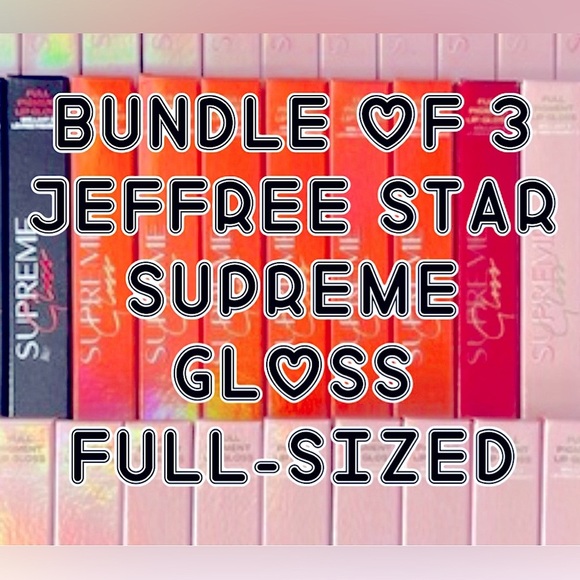 NIB - Jeffree Star Bundle of 3 Supreme Gloss Lipgloss Full Size - Picture 1 of 4